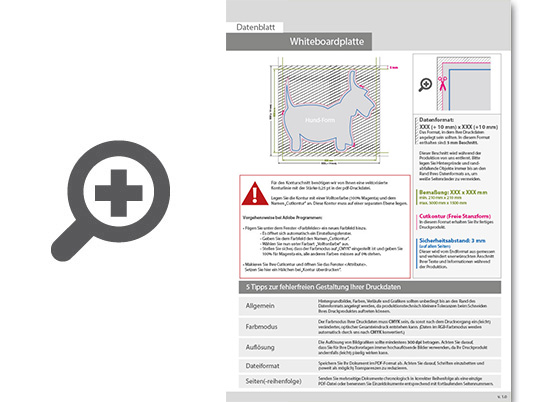 Product Bild whiteboardplatte_in_hund-form_konturgefr__st___einseitig_4_0-farbig_bedruckt